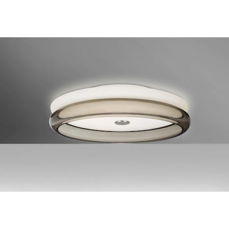 Besa Lighting Topper 12 Ceiling, Opal/Smoke, Finish, 1x16W LED TOPPER12SMC-LED